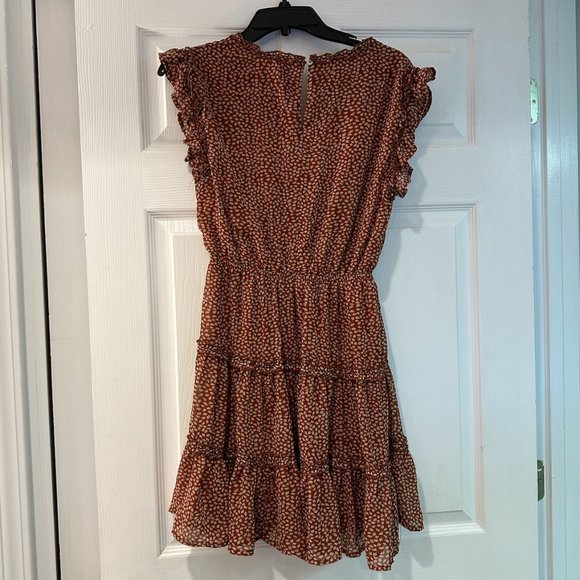 Burnt Orange Fab'rik Dress with Tie in Front - Picture 2 of 3